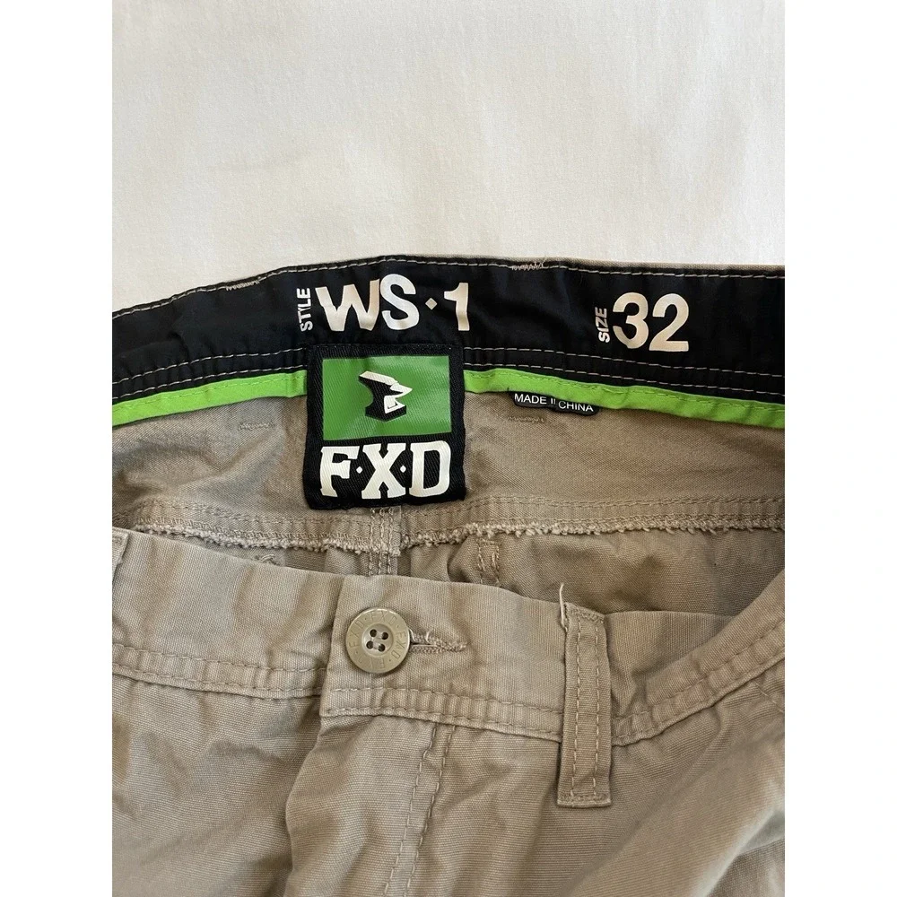 FXD WS-1 Men Khaki Tan Cargo Work Shorts Paratrooper Utility Size 32